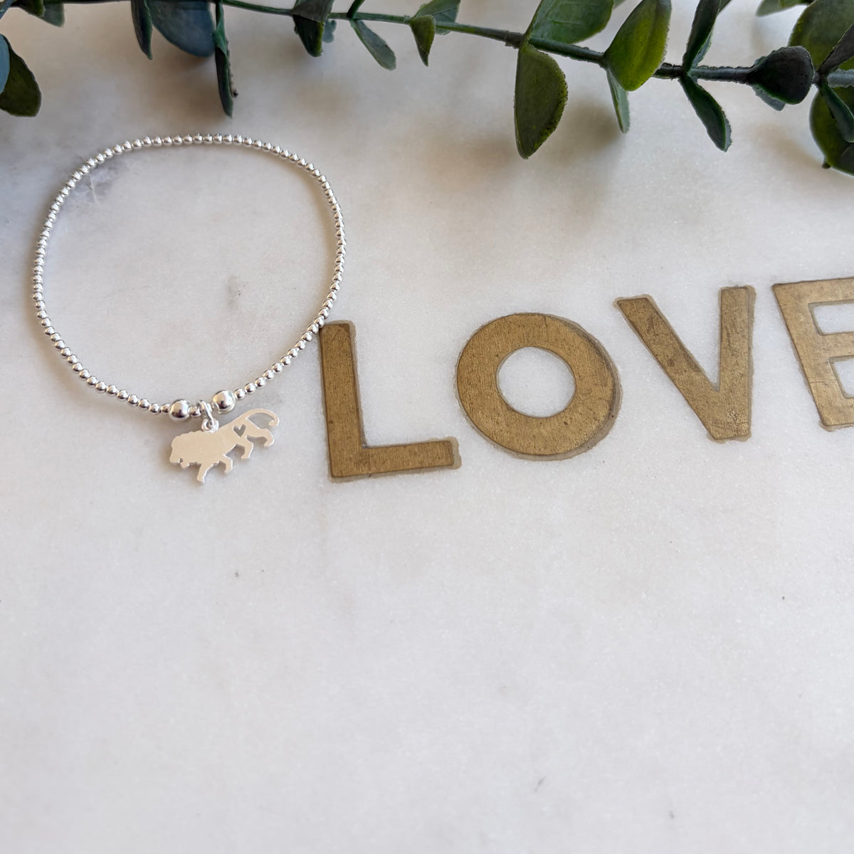 2mm Big 5 - Lion Bracelet - Sterling Silver
