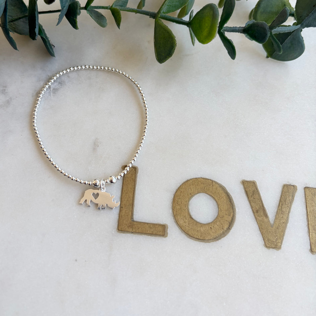 2mm Big 5 - Rhino Bracelet - Sterling Silver