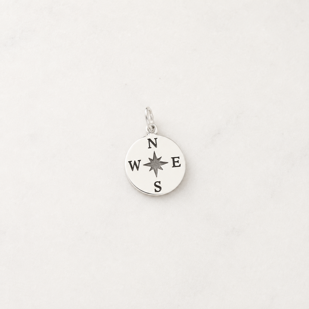 Compass Charm - Sterling Silver