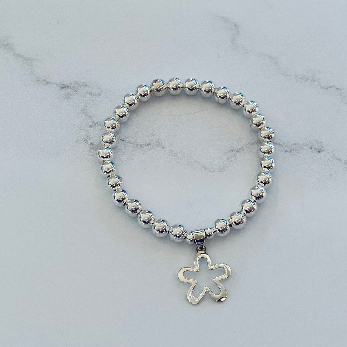 6mm Mont Blanc style Flower Bracelet