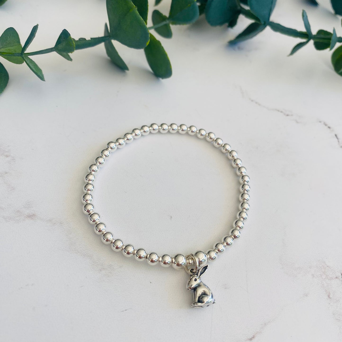 4mm Rabbit Bracelet - Sterling Silver