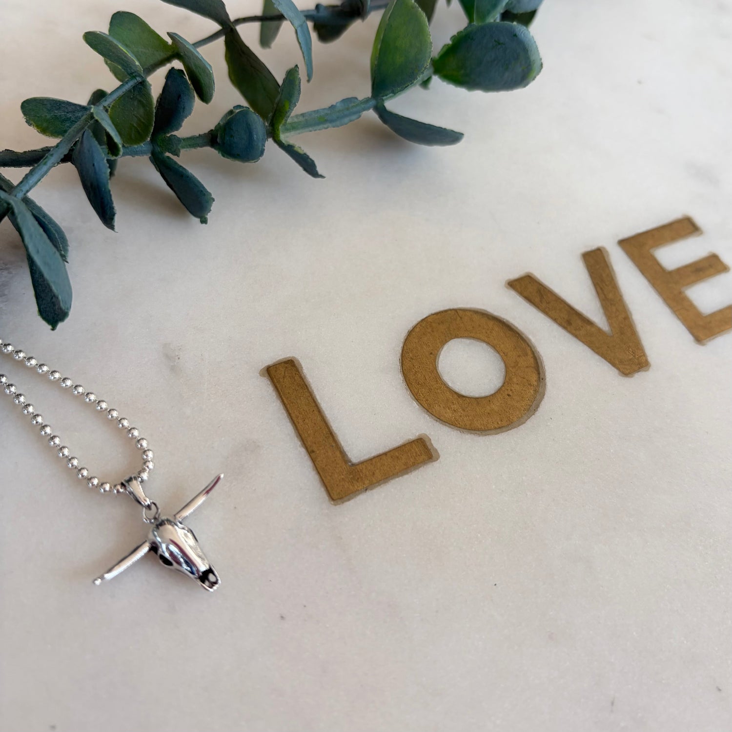 Small Longhorn Skull - Sterling Silver