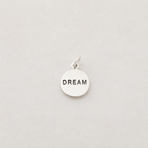 “Dream” Circle Charm - Sterling Silver