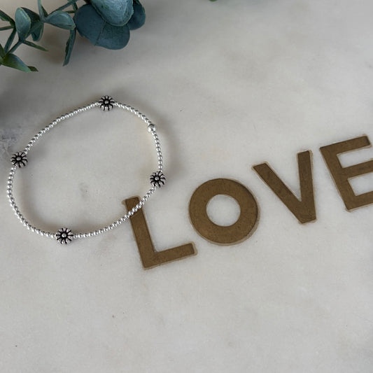 Daisy Chain Bracelet - Sterling Silver