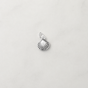 Small Scallop Shell Charm - Sterling Silver