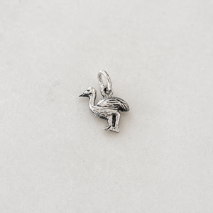 Ostrich Charm - Sterling Silver