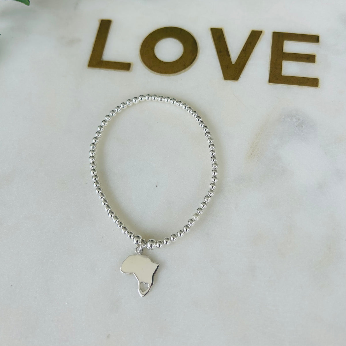 3mm Africa Cut Out Heart Bracelet - Sterling Silver
