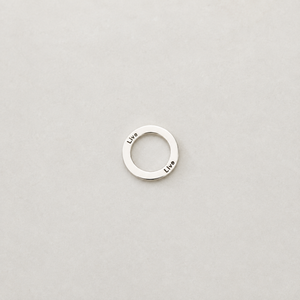 “Live” Circle Charm - Sterling Silver