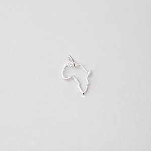 Cut Out Africa Charm - Sterling Silver