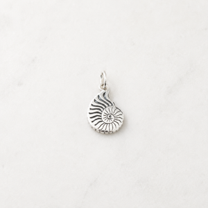 Shark Eye Shell Charm - Sterling Silver
