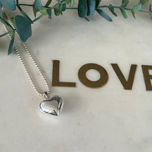 Load image into Gallery viewer, Sterling Silver Puff Heart Pendant
