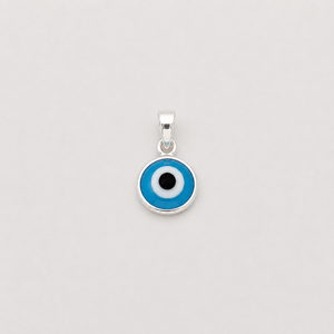 Turquoise Evil Eye Charm - Sterling Silver