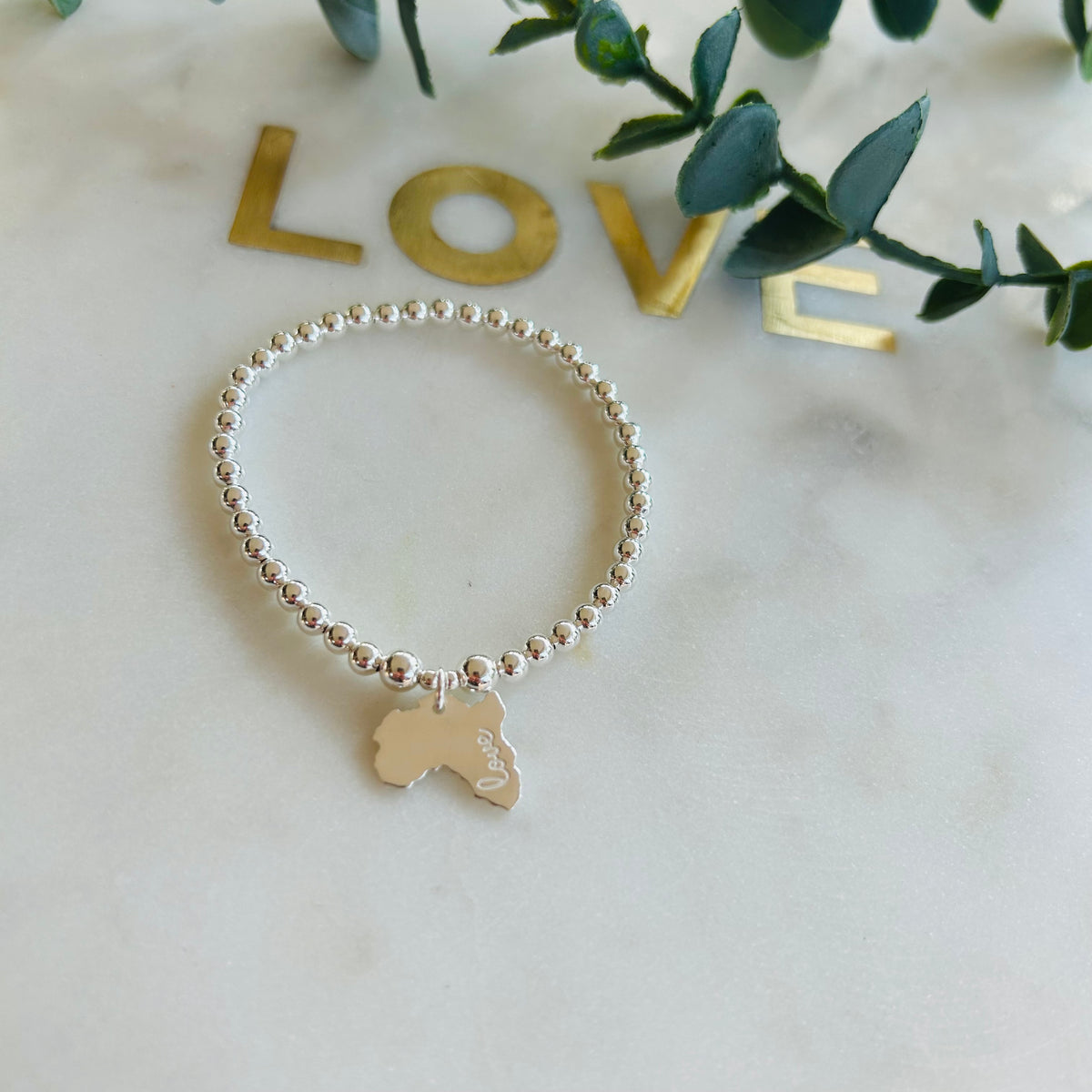 4mm Africa Love Bracelet - Sterling Silver
