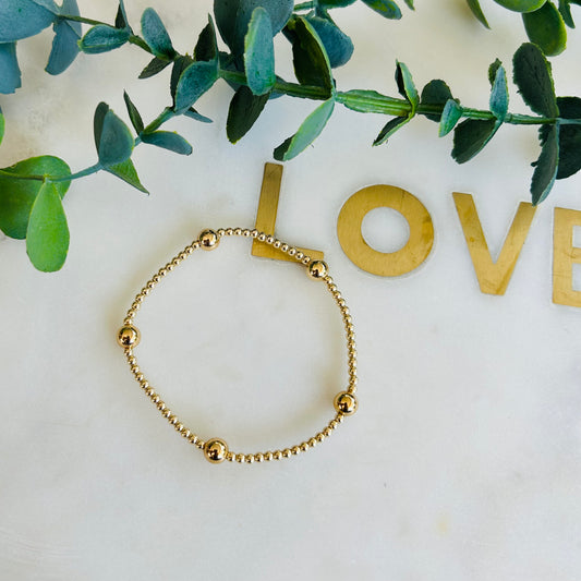 14ct 2.5mm & 6mm Bracelet - Gold Filled