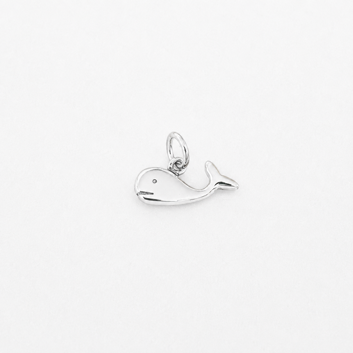 Baby Whale Charm - Sterling Silver