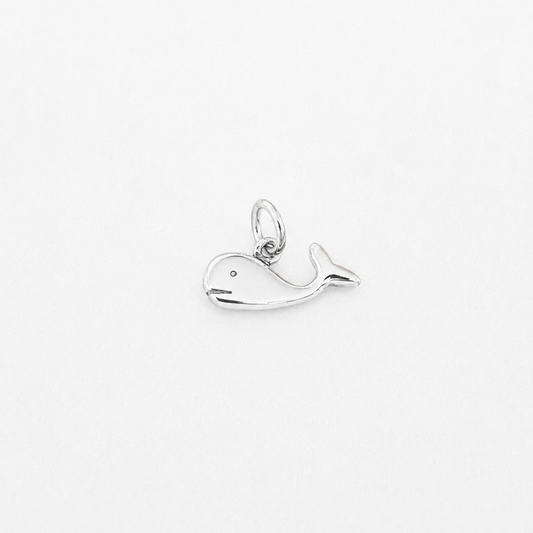 Baby Whale Charm - Sterling Silver