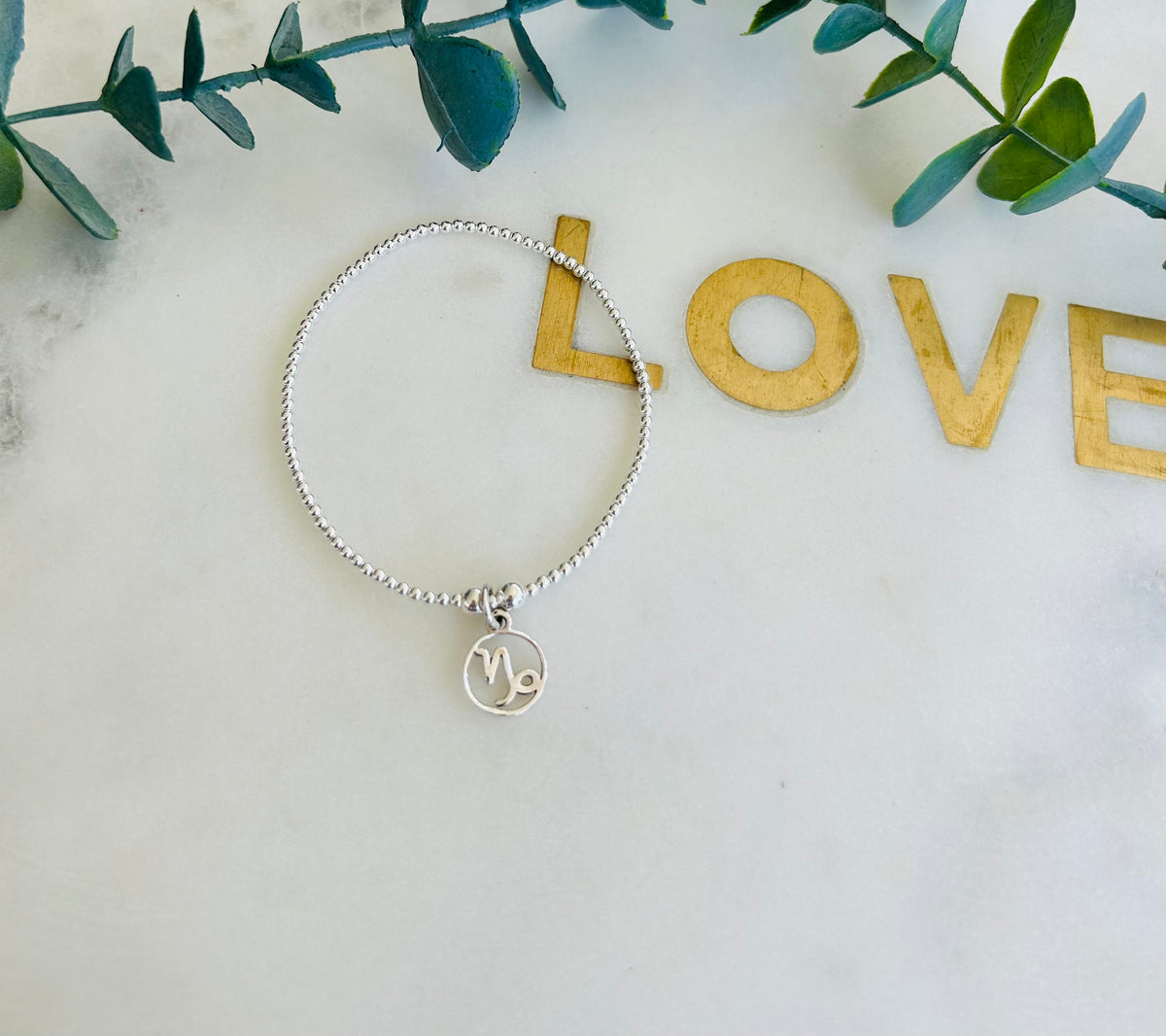 & Capricorn Symbol Bracelet - Sterling Silver
