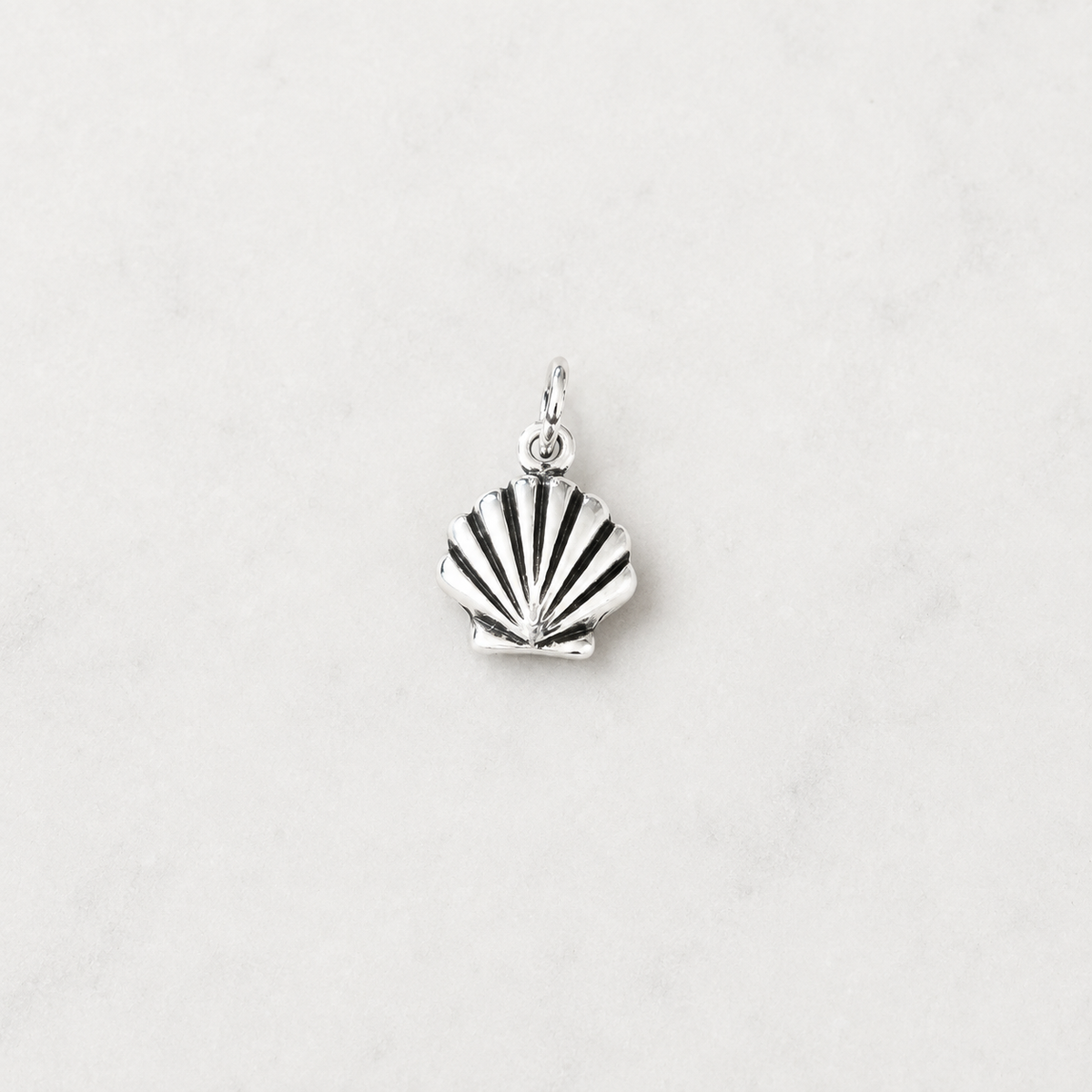 Clam Shell Charm - Sterling Silver