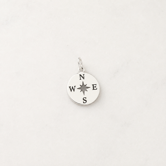 Compass Charm - Sterling Silver