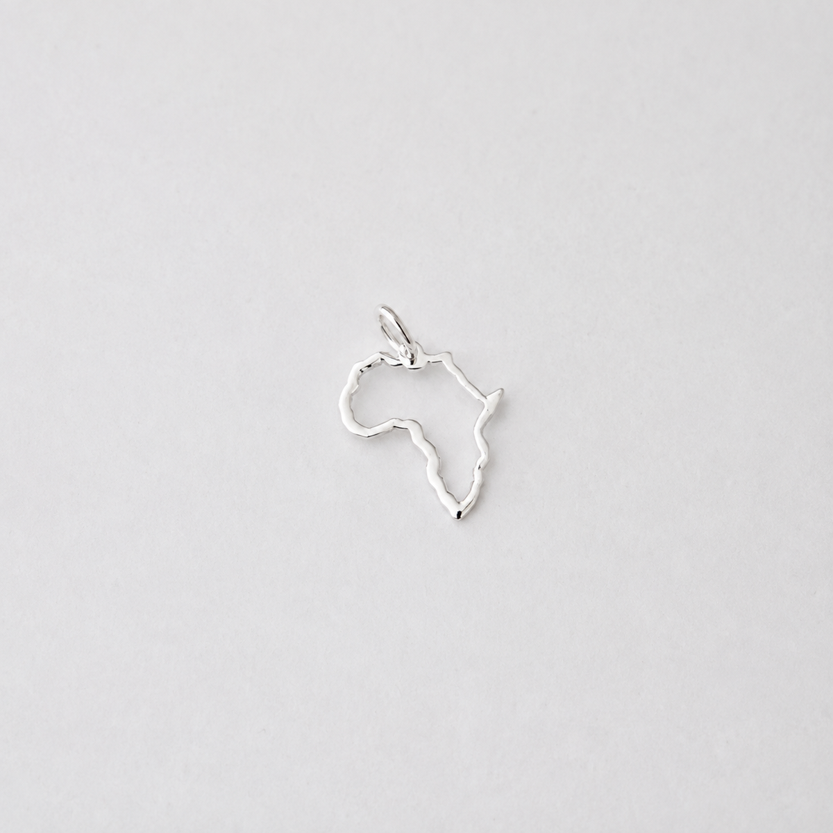 Cut Out Africa Charm - Sterling Silver