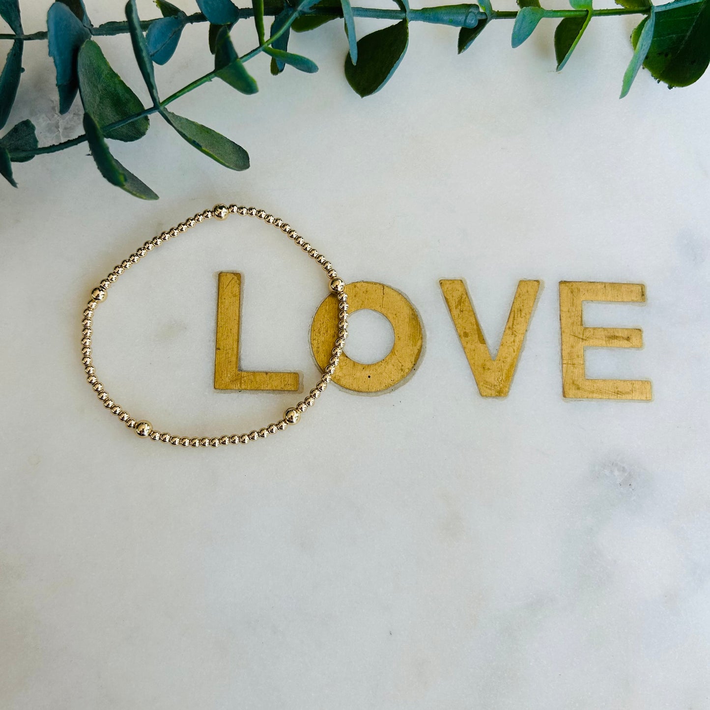 14ct 2.5mm & 4mm Combination Bracelet - Gold Filled