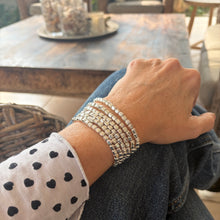 Load image into Gallery viewer, Sterling Silver Big Square Beaded Bracelet
