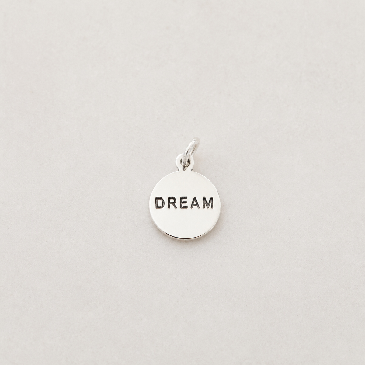 “Dream” Disc Charm - Sterling Silver