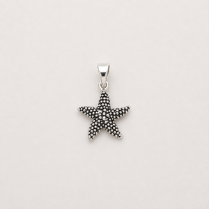 Oxidised Star Fish Charm - Sterling Silver