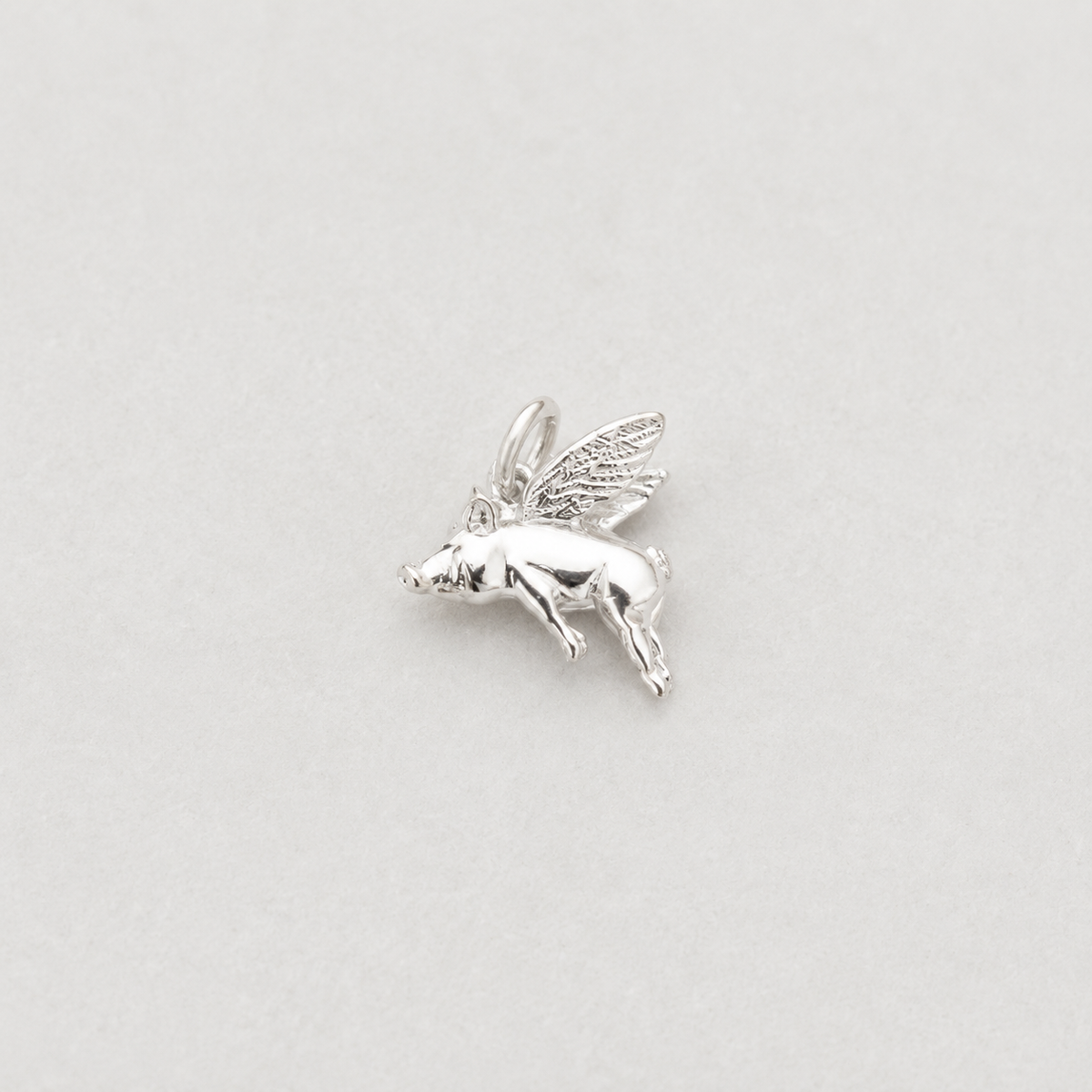 Flying Pig Charm - Sterling Silver