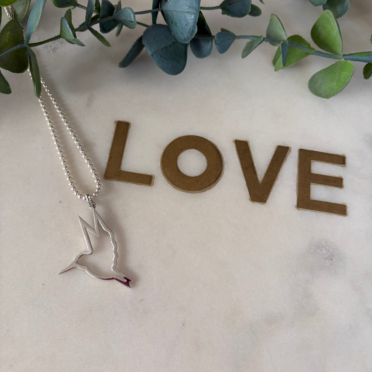 Hummingbird Pendant - Sterling Silver