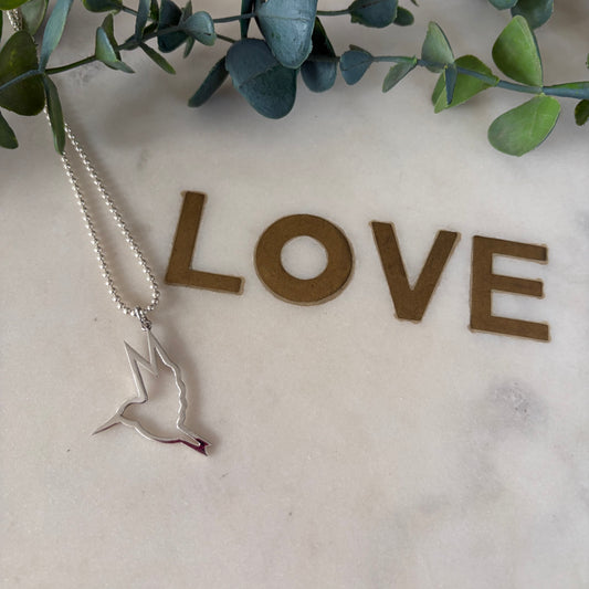Hummingbird Pendant - Sterling Silver
