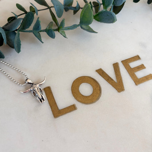 Longhorn Skull - Sterling Silver