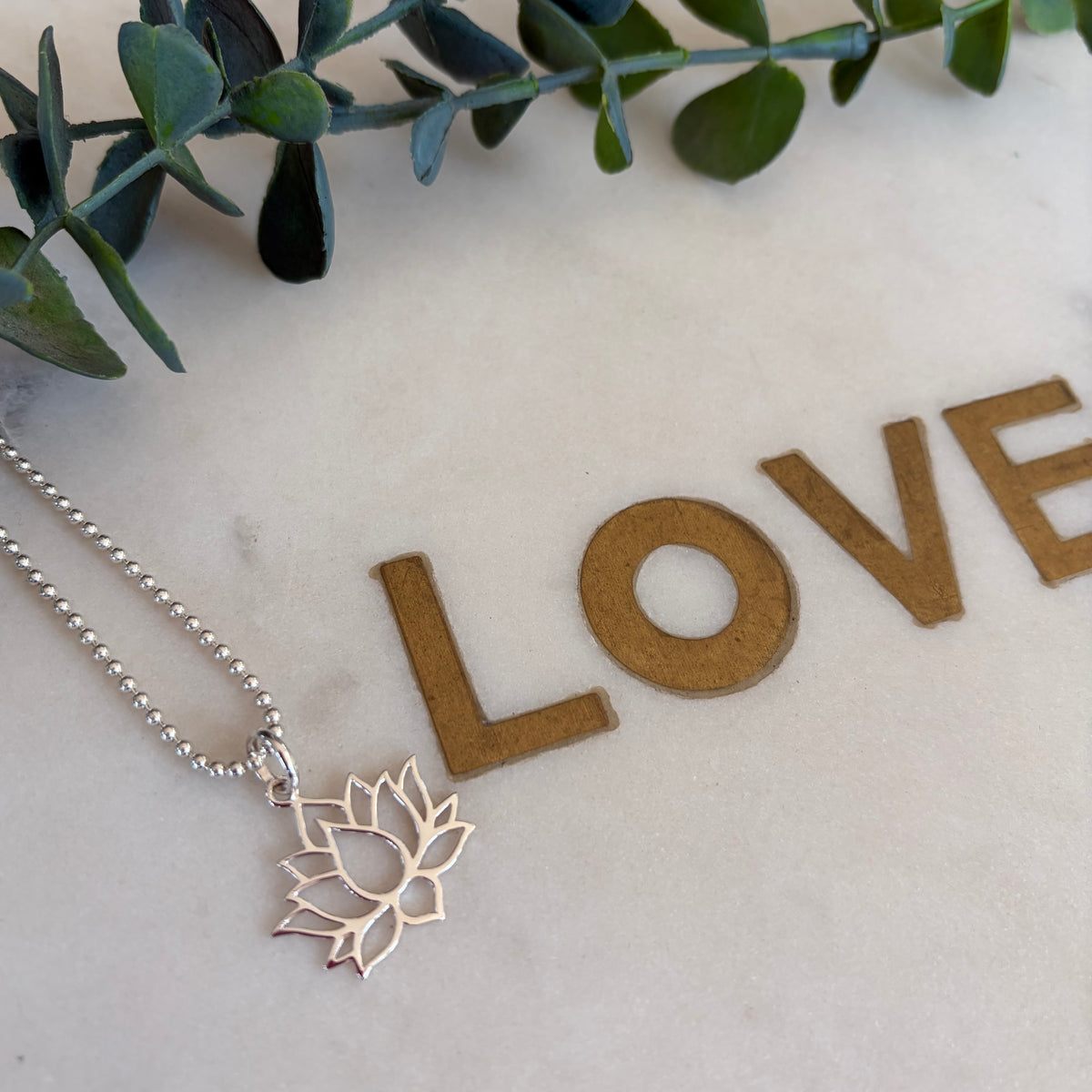 Medium Lotus Flower - Sterling Silver