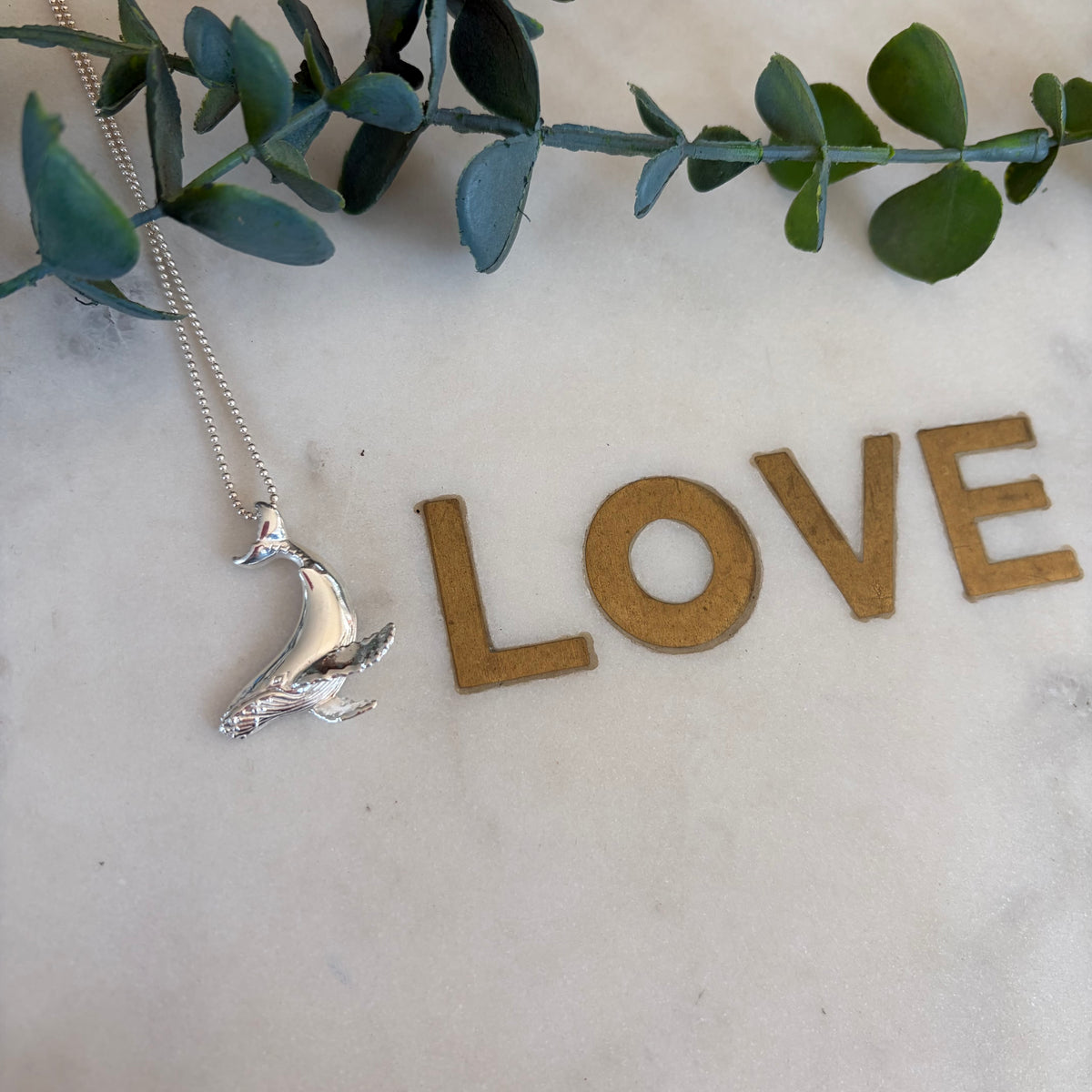 Whale Pendant - Sterling Silver