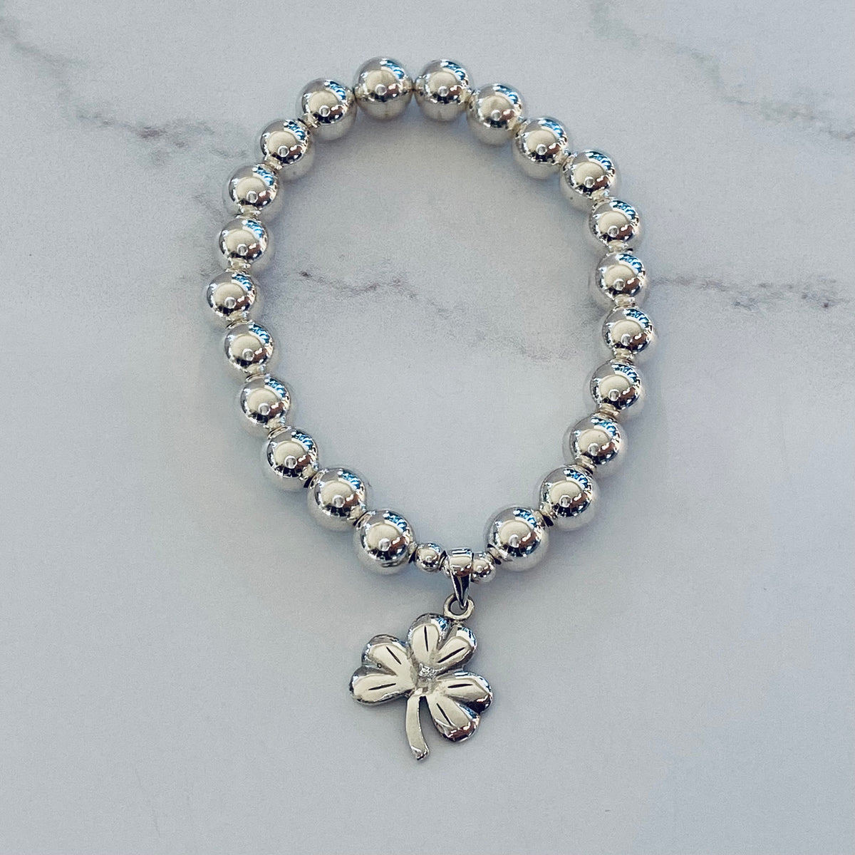 8mm Four Leaf Clover Bracelet