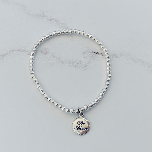 3mm Be Brave/Love Life Bracelet