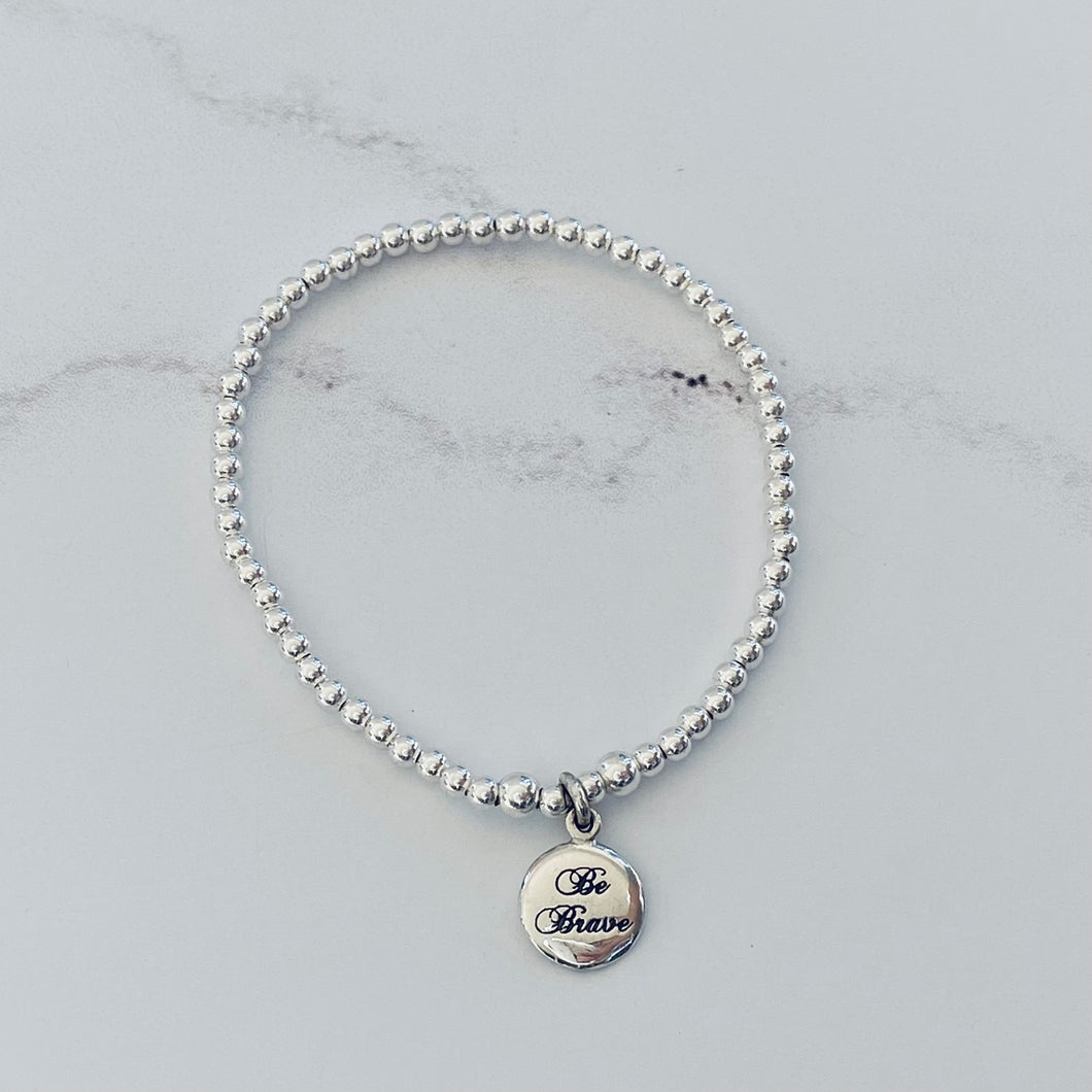 3mm Be Brave/Love Life Bracelet