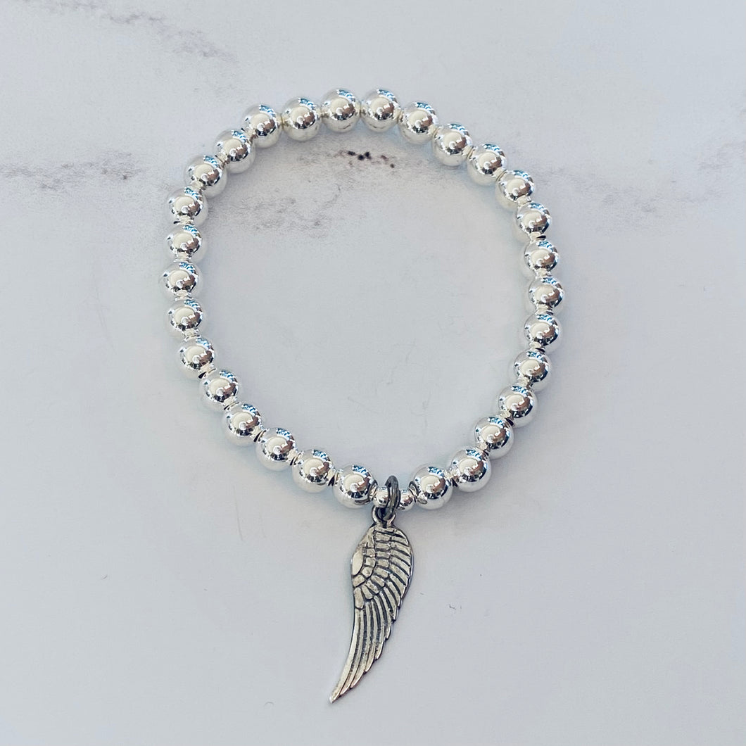 6mm Angel Wing Bracelet