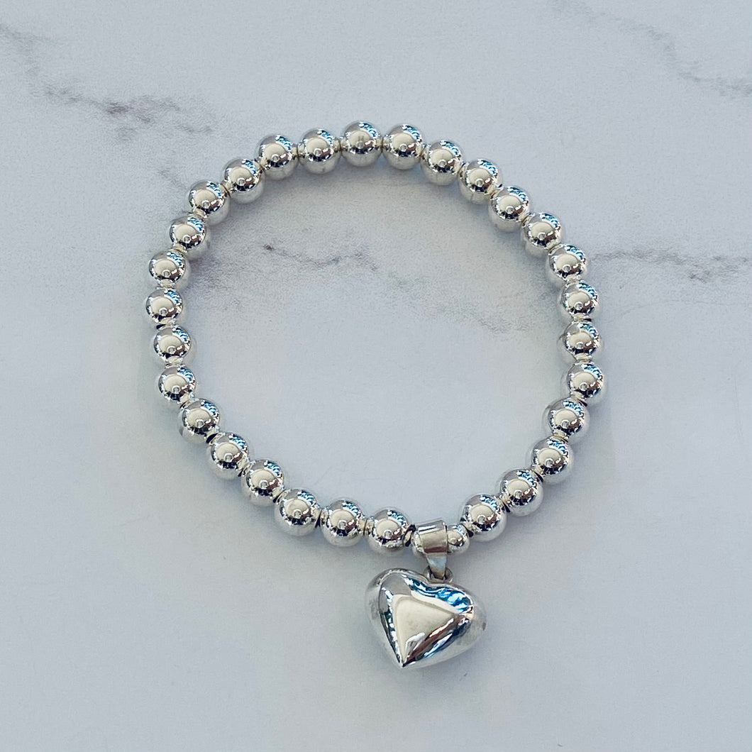 6mm Big Heart Bracelet