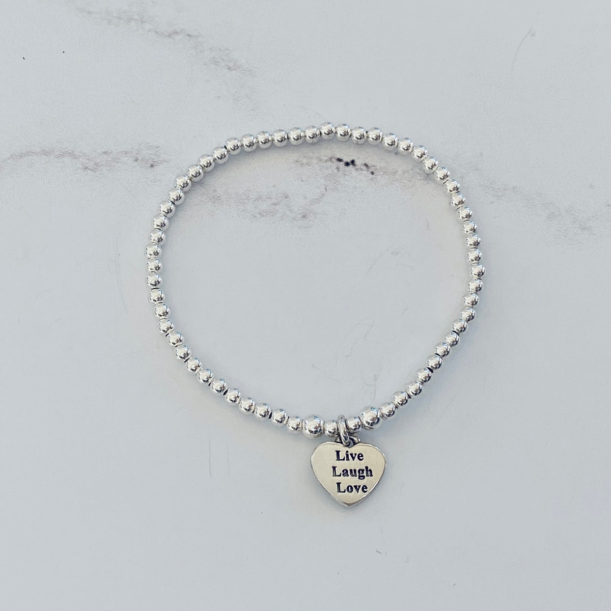 3mm Live, Laugh, Love Bracelet
