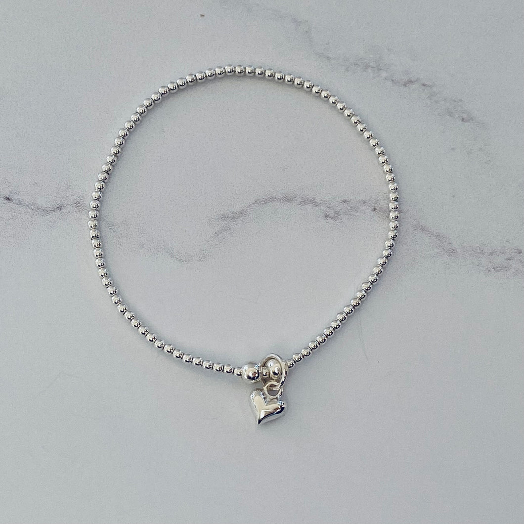 2mm Heart Bracelet