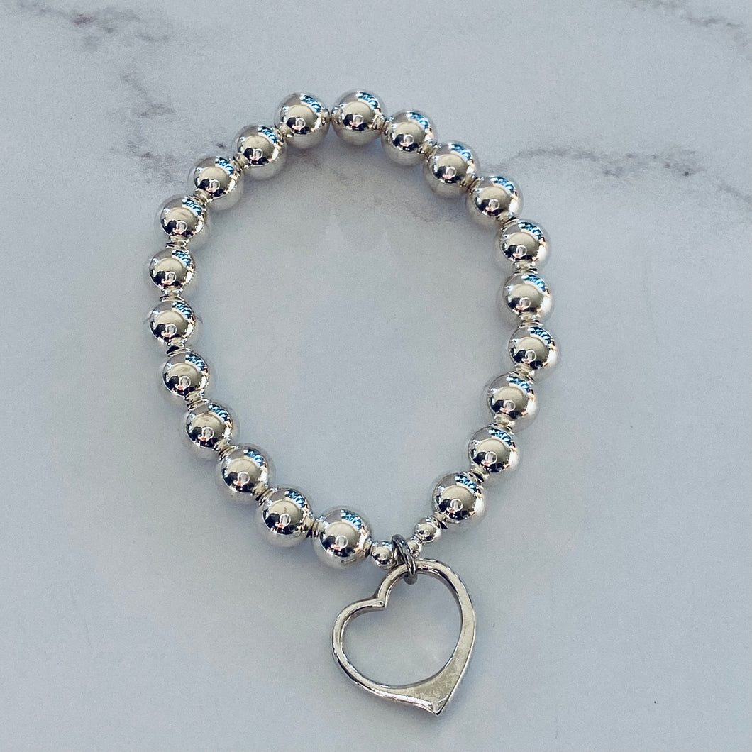 8mm Cut Out Heart Bracelet