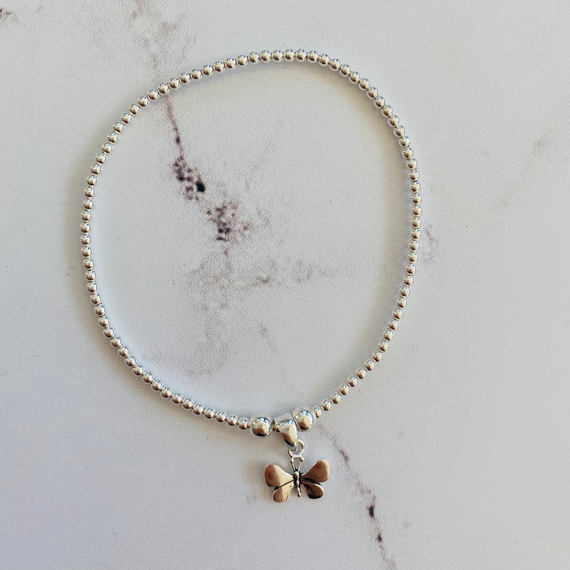 2mm Butterfly Bracelet - Sterling Silver