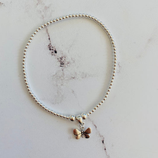2mm Butterfly Bracelet - Sterling Silver