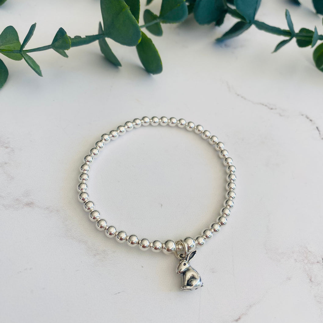 4mm Rabbit Sterling Silver Bracelet