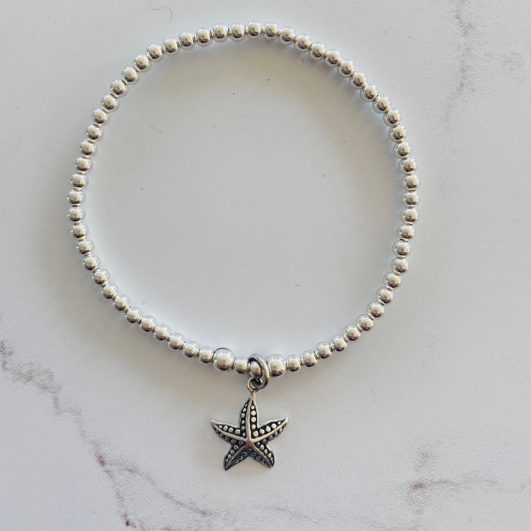 3mm Detailed Star Fish Bracelet