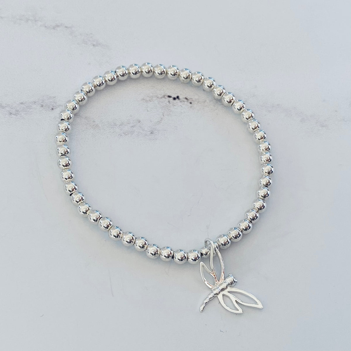 4mm Side Lying Dragonfly Bracelet