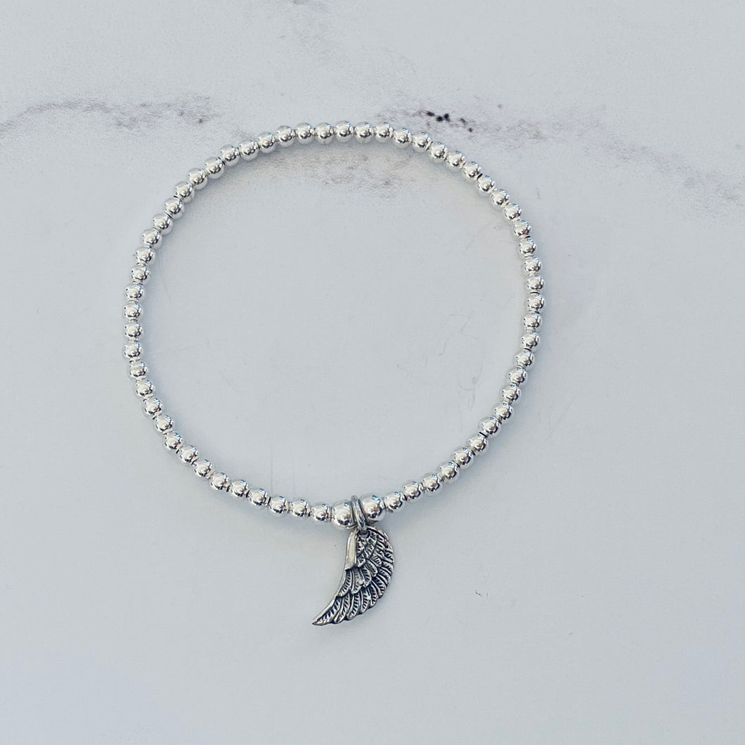 3mm Angel Wing Bracelet