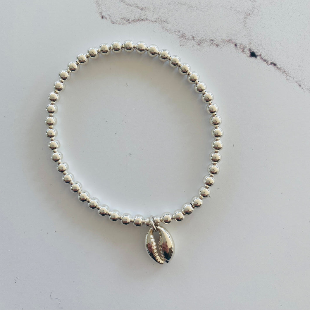 4mm Big Cowrie Shell Bracelet