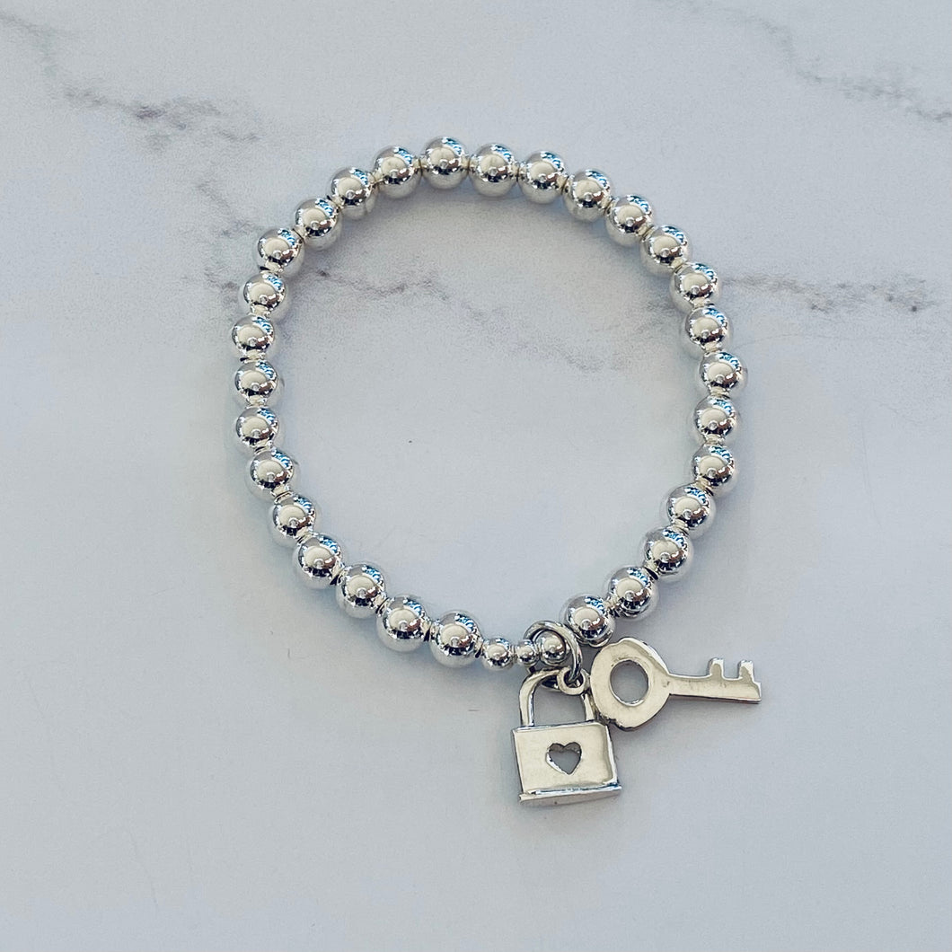 6mm Lock & Key Bracelet